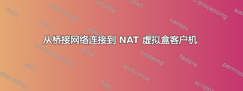 从桥接网络连接到 NAT 虚拟盒客户机