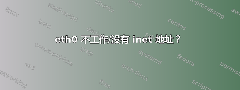 eth0 不工作/没有 inet 地址？