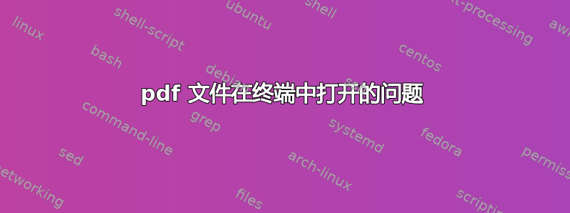 pdf 文件在终端中打开的问题