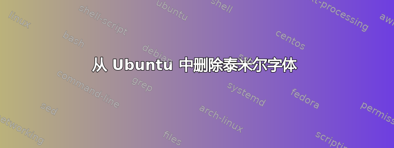 从 Ubuntu 中删除泰米尔字体