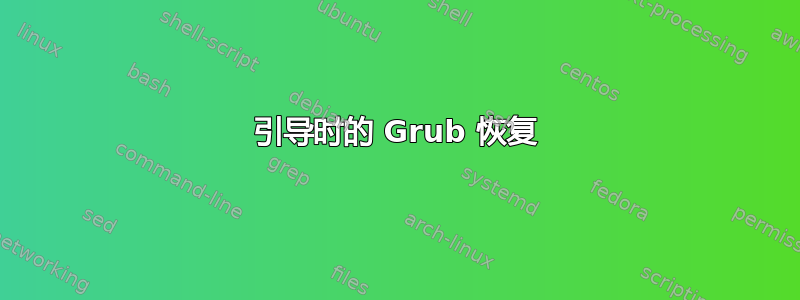 引导时的 Grub 恢复