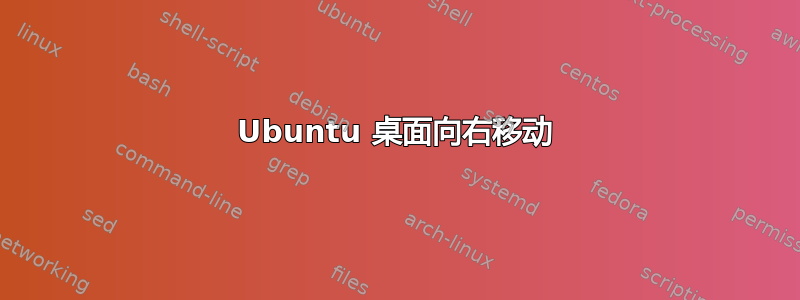 Ubuntu 桌面向右移动