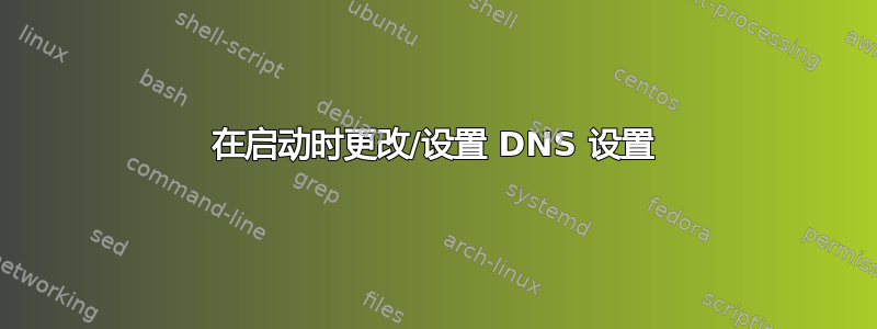 在启动时更改/设置 DNS 设置