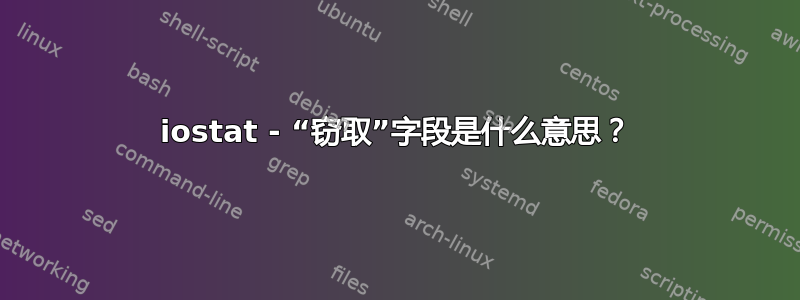 iostat - “窃取”字段是什么意思？