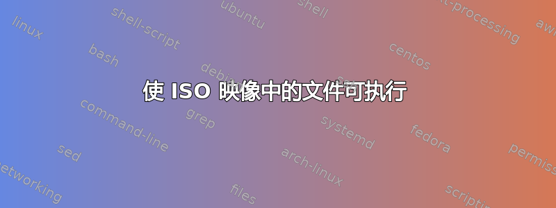 使 ISO 映像中的文件可执行