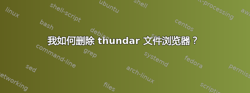 我如何删除 thundar 文件浏览器？