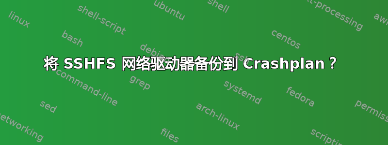 将 SSHFS 网络驱动器备份到 Crashplan？