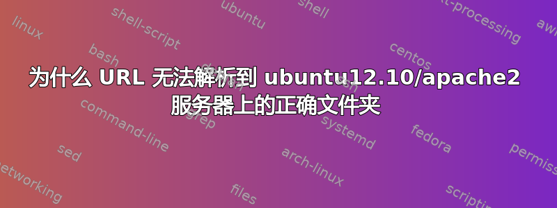 为什么 URL 无法解析到 ubuntu12.10/apache2 服务器上的正确文件夹