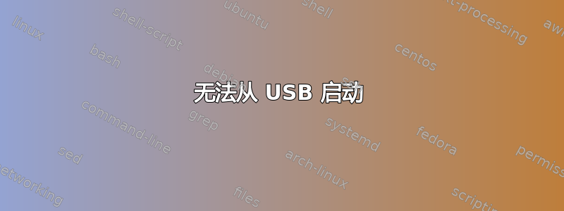 无法从 USB 启动