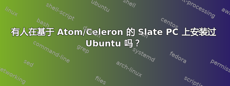 有人在基于 Atom/Celeron 的 Slate PC 上安装过 Ubuntu 吗？