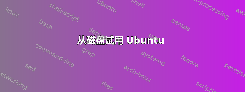 从磁盘试用 Ubuntu