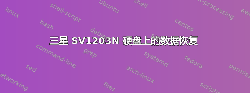 三星 SV1203N 硬盘上的数据恢复