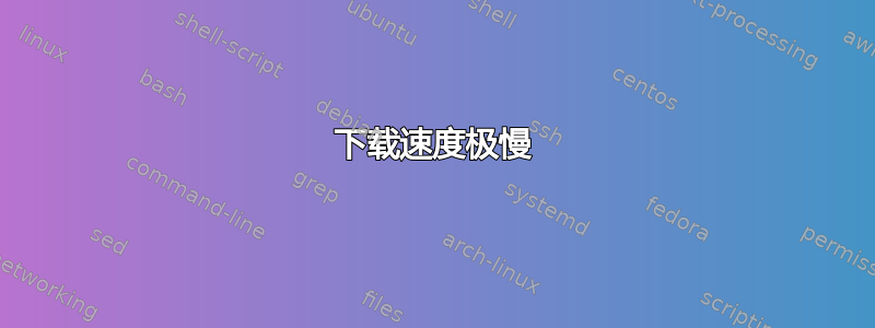 下载速度极慢