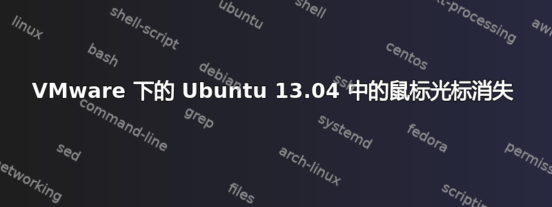 VMware 下的 Ubuntu 13.04 中的鼠标光标消失