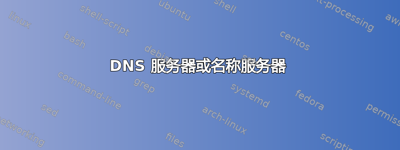 DNS 服务器或名称服务器