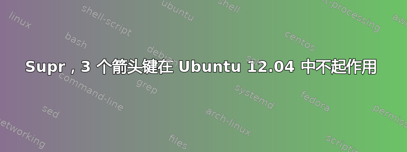 Supr，3 个箭头键在 Ubuntu 12.04 中不起作用