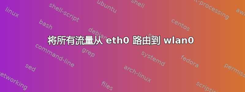 将所有流量从 eth0 路由到 wlan0