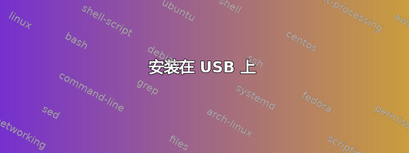 安装在 USB 上