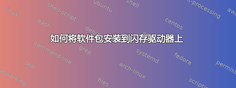 如何将软件包安装到闪存驱动器上