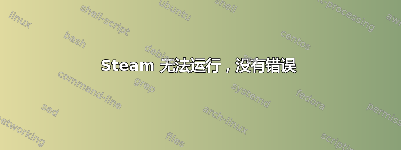 Steam 无法运行，没有错误