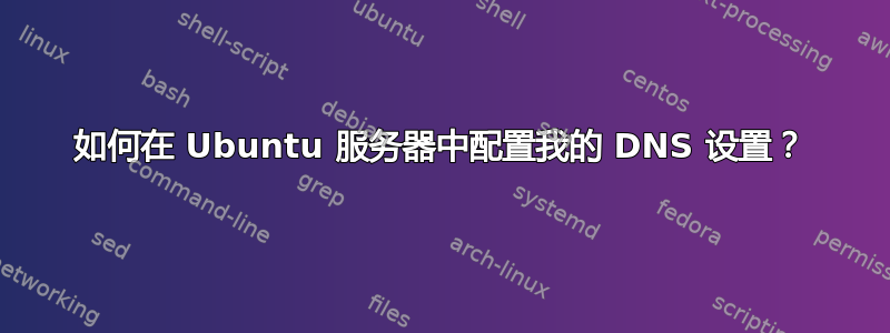 如何在 Ubuntu 服务器中配置我的 DNS 设置？