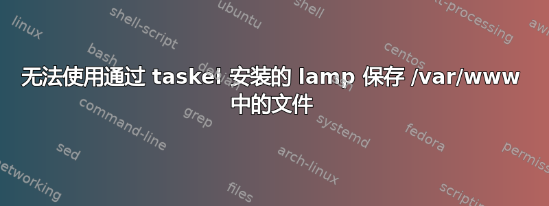 无法使用通过 taskel 安装的 lamp 保存 /var/www 中的文件