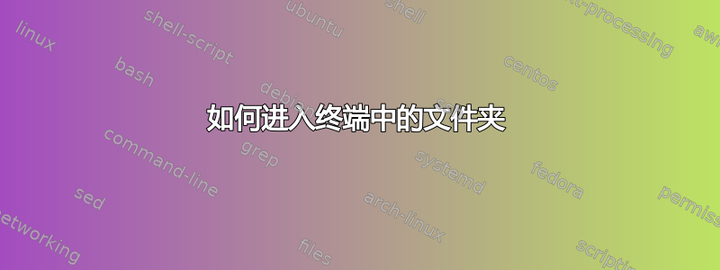 如何进入终端中的文件夹