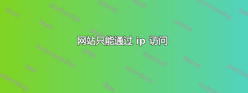 网站只能通过 ip 访问