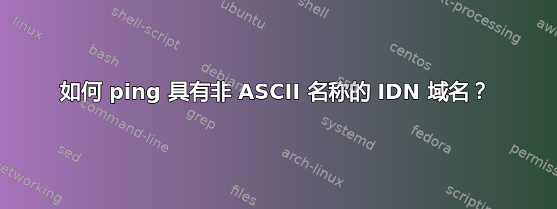 如何 ping 具有非 ASCII 名称的 IDN 域名？