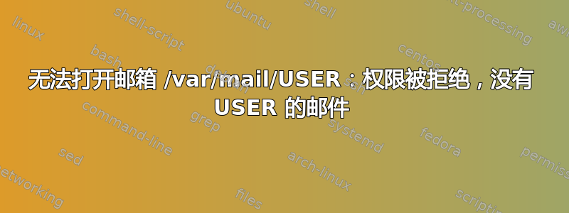 无法打开邮箱 /var/mail/USER：权限被拒绝，没有 USER 的邮件