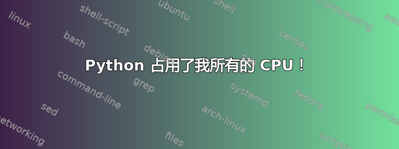 Python 占用了我所有的 CPU！