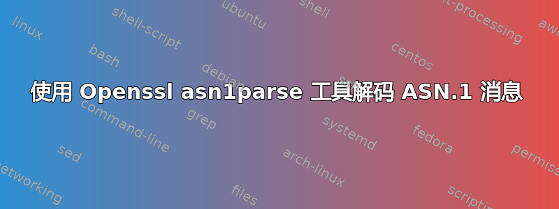 使用 Openssl asn1parse 工具解码 ASN.1 消息