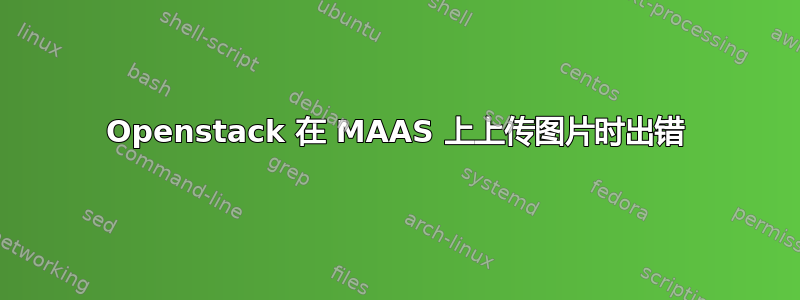 Openstack 在 MAAS 上上传图片时出错