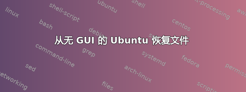 从无 GUI 的 Ubuntu 恢复文件