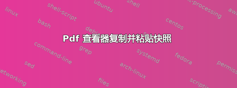 Pdf 查看器复制并粘贴快照