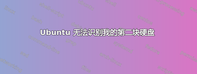 Ubuntu 无法识别我的第二块硬盘