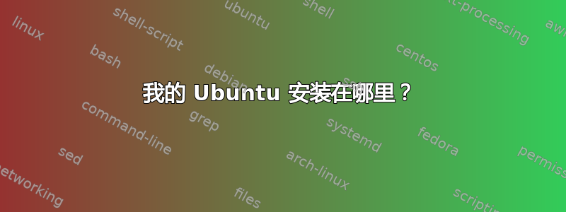 我的 Ubuntu 安装在哪里？