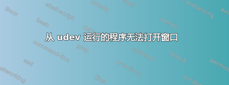 从 udev 运行的程序无法打开窗口 