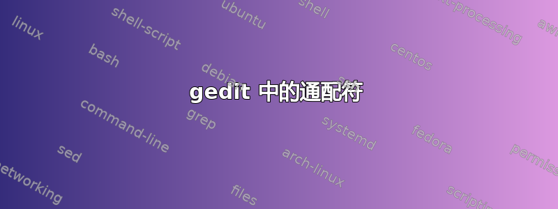 gedit 中的通配符