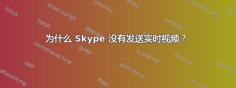 为什么 Skype 没有发送实时视频？