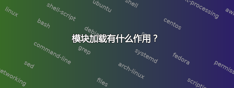 模块加载有什么作用？