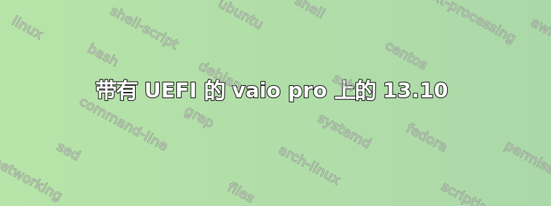 带有 UEFI 的 vaio pro 上的 13.10