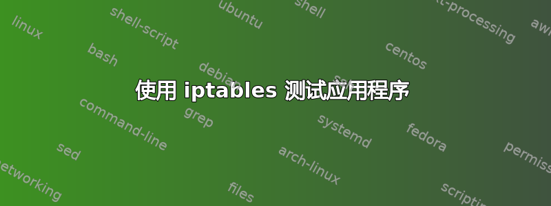 使用 iptables 测试应用程序