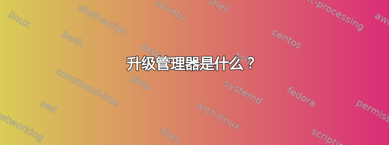 升级管理器是什么？