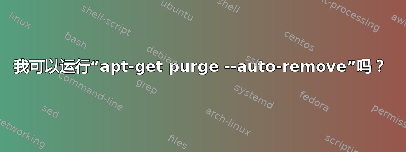 我可以运行“apt-get purge --auto-remove”吗？
