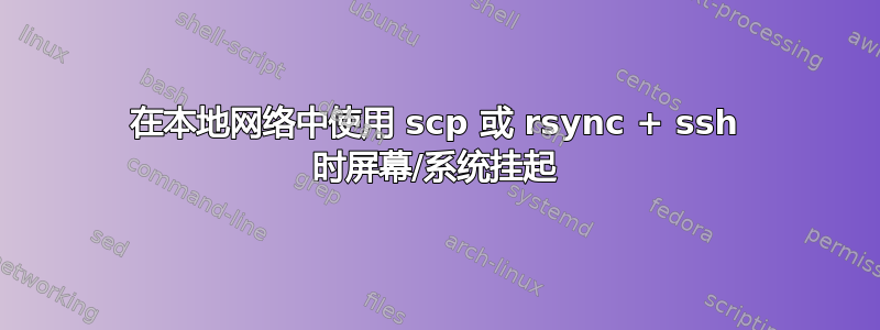 在本地网络中使用 scp 或 rsync + ssh 时屏幕/系统挂起