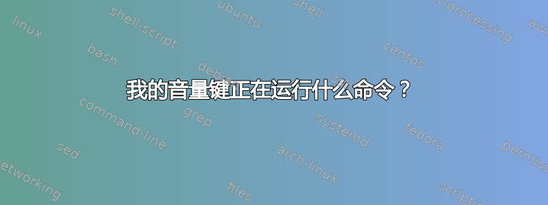 我的音量键正在运行什么命令？