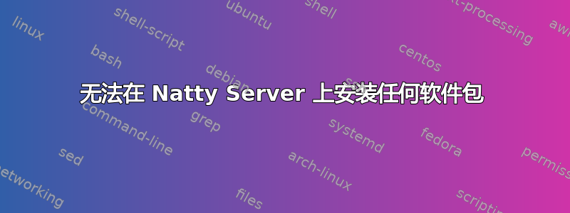 无法在 Natty Server 上安装任何软件包