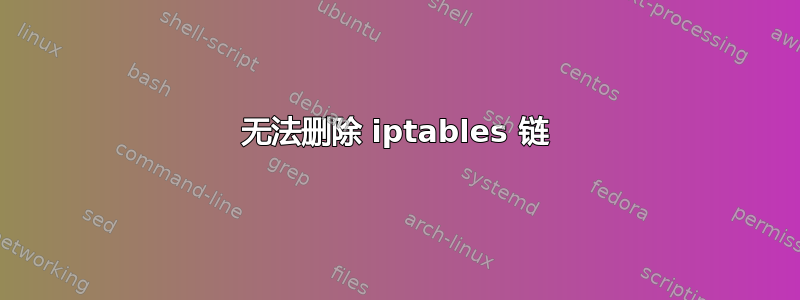 无法删除 iptables 链