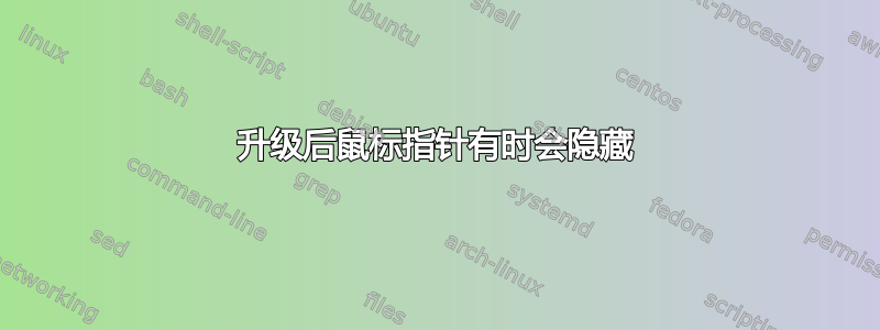 升级后鼠标指针有时会隐藏